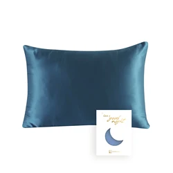 Luxurious 100% Natural Mulberry Silk Pillowcase - OEKO-TEX Certified, 19 Momme, Free Shipping - 50x70cm (Peacock Blue)