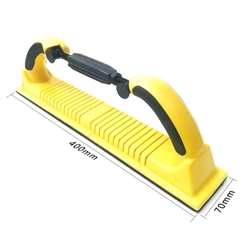 

1pc Sanding Disc Holder Dry Grinding Hand Push Board Car Putty Ash Planer Rectangular Arc Sandpaper Handle + Back Groove Design