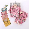Kids Warmbrassuit Fleece-lined Thickened Autumn Winter Cotton Coat Pants Set Boys Warm Clothes Children's Thermal Underwear