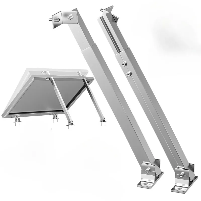 태양광 패널 풋 마운트 조절식 태양광 패널 틸트 마운트 브래킷 알루미늄 합금 태양광 패널 마운트 지원 키트 (RV 지붕, 보트용)