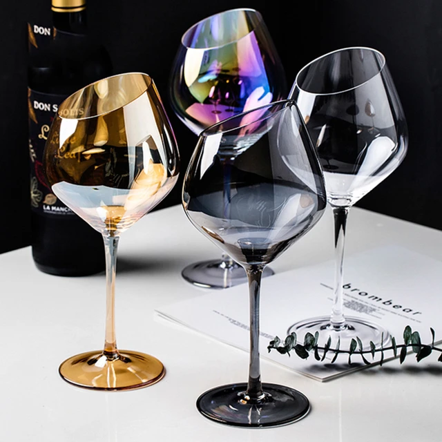 6pcs Light Luxury Drinking Glasses Nordic Style Mixed Color Glass Cup Set  With Golden Rim Transparent Hexagonal Creative Glass Water Cups Juice Tea Mi