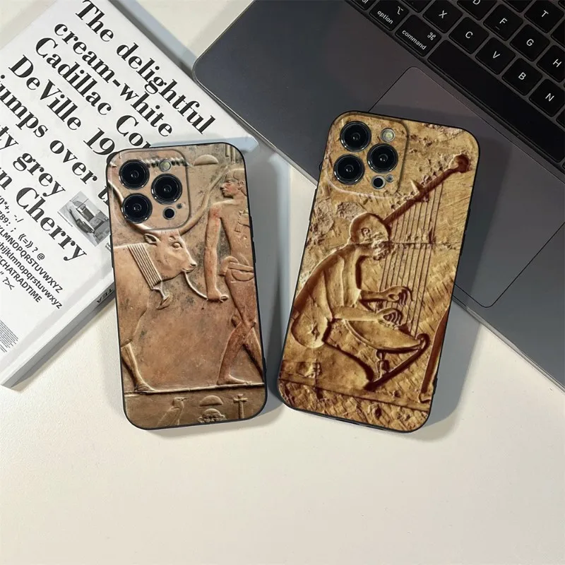 Чехол для телефона с рисунком Фараона из Египта для IPhone 14 13 11 12 Pro 8 7 Plus X 13 Pro MAX XR XS MINI SE 2020, черные чехлы