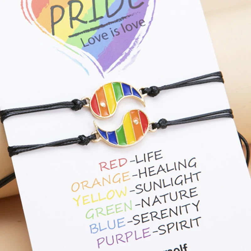 10 Stück Mode Regenbogen Klatsch Emaille Legierung Schmuck Charm Anhänger für Paar Armband Fußkettchen Schlüssel anhänger Schmuck Herstellung Zubehör – Detail 2