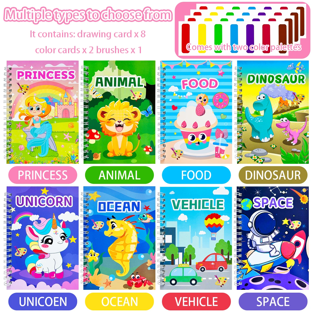 Children's Watercolor Painting Set: 24-Piece Art Kit with Fun Themes
