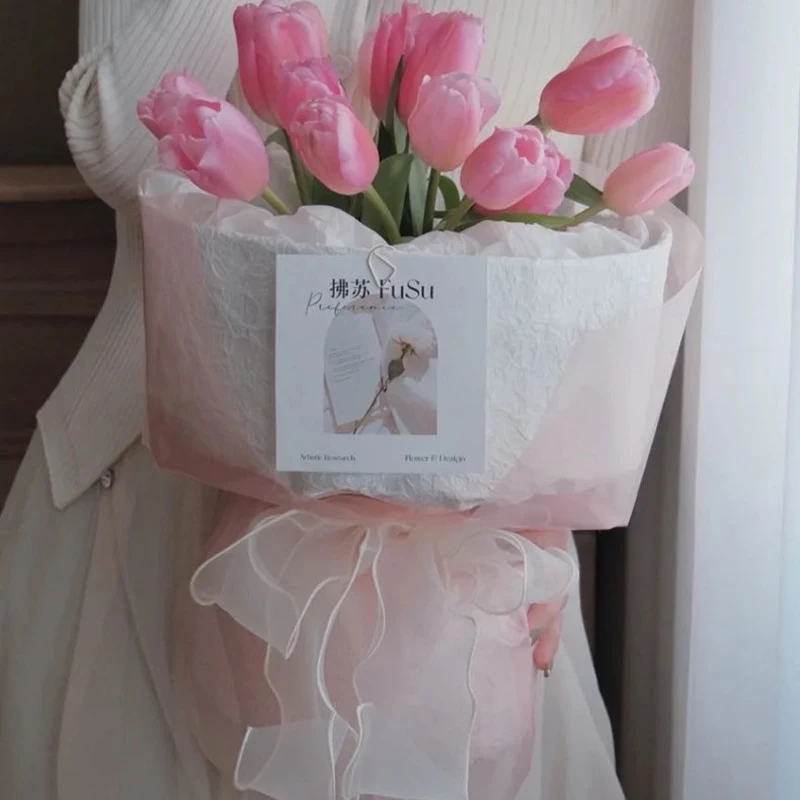 10pcs Kraft Paper Flowers Rose Package Lining Wrapping Paper Flower Shop Materials Auxiliary Tool