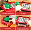 Kids Shopping Cash Register Toys Mini market Receiver Set Simulation Food Calculation Checkout Counter Toy Christmas Gifts 4