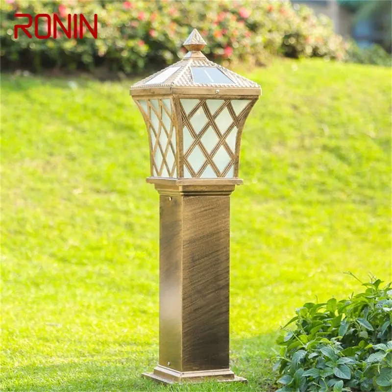 

RONIN Outdoor Solar Lawn Light Retro Garden Lamp Fixture LED Waterproof Decorative for Home Courtyard
