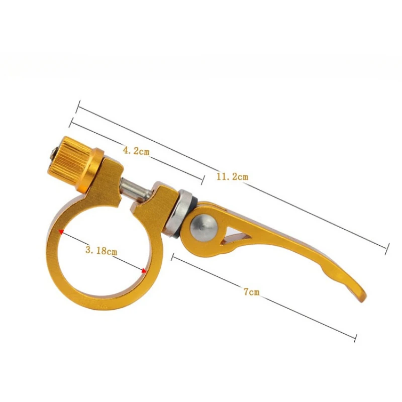Bike Seatpost Clamp 25.4/28.6/31.8/34.9mm Bicycle Quick Release Aluminum Alloy Seat Tube Clamp