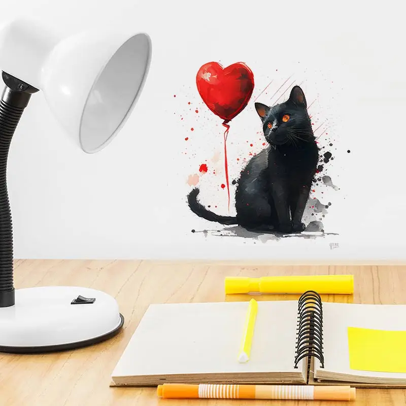 M443 niedlichen Cartoon schwarze Katze Toilette Aufkleber WC-Abdeckung Aufkleber Wanda uf kleber Tier WC Zubehör Spaß für die Heim dekoration