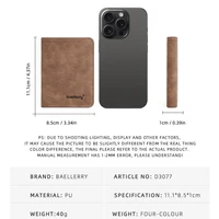 Baellerry Wallet for Men PU Leather Front Pocket Minimalist Money Clip Travel Essentials 5