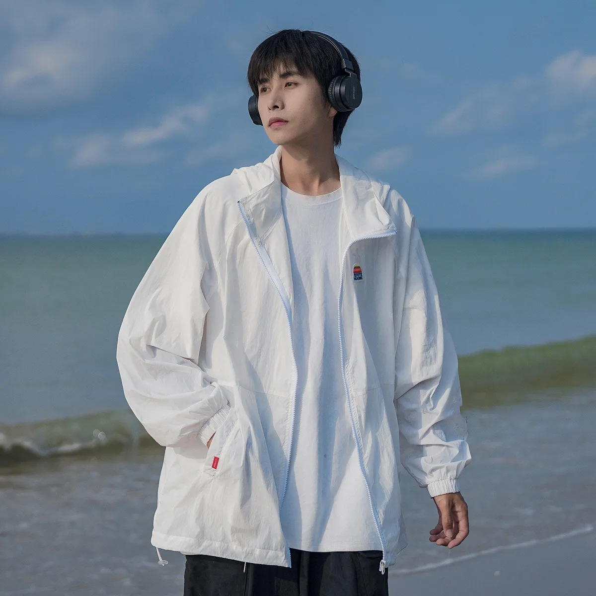 Sunscreen clothing men's new light and quick-drying outdoor fishing anti-ultraviolet ice skin clothing in summer women sun protection coat summer new anti ultraviolet 5xl loose light quick drying thin jacket round neck short