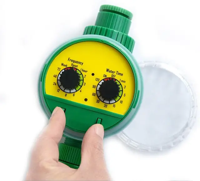 Tuyau d'arrosage automatique électronique extérieur, plastique vert, jardin, d'argile, minuterie 2