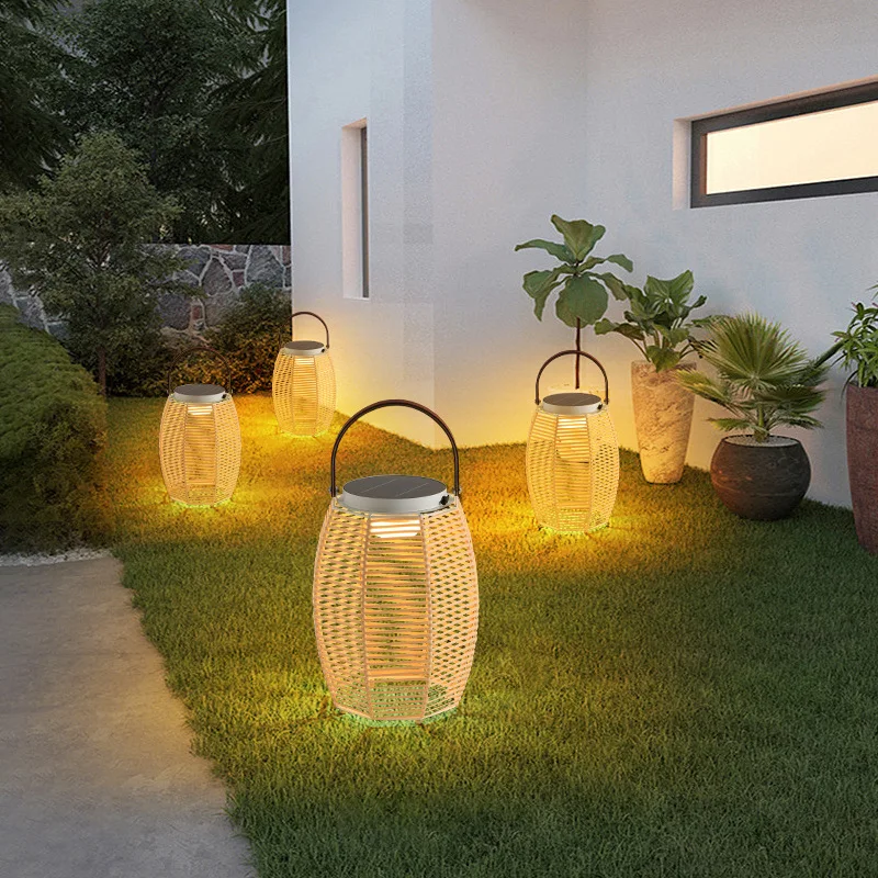 Outdoor Lights Courtyard Lights Villa Garden Lights Waterproof Modern Simple Patio Atmosphere Lights Solar Lights Woven Lights