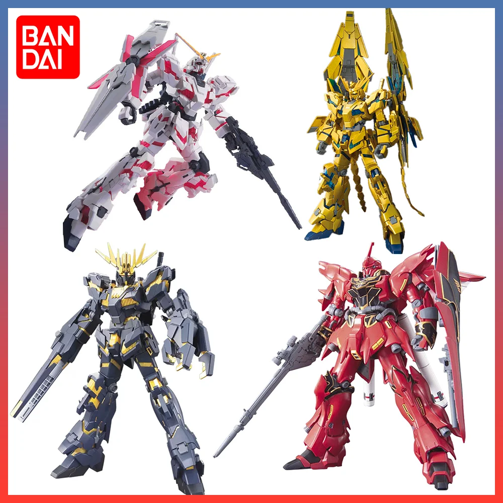 

In Stock Bandai Gundam 1/144 HG HGUC Unicorn New Anzhou Funeral Witch Phoenix Gundam Plastic Assembly Model Action Figures Gifts