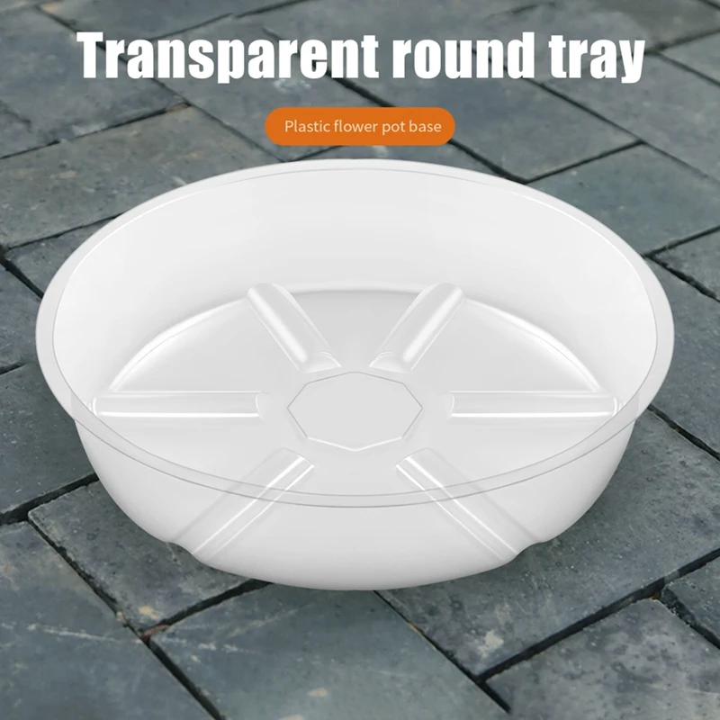 

10PCS Plant Saucers Drip Tray 6 Inch Clear Plastic Flower Pot Saucers For Indoor Plants, Plant Drip Tray For Pots
