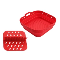 Silicone Air Fryers Liner Reusable Air Fryers Liner with Divider Heat Resistant 2