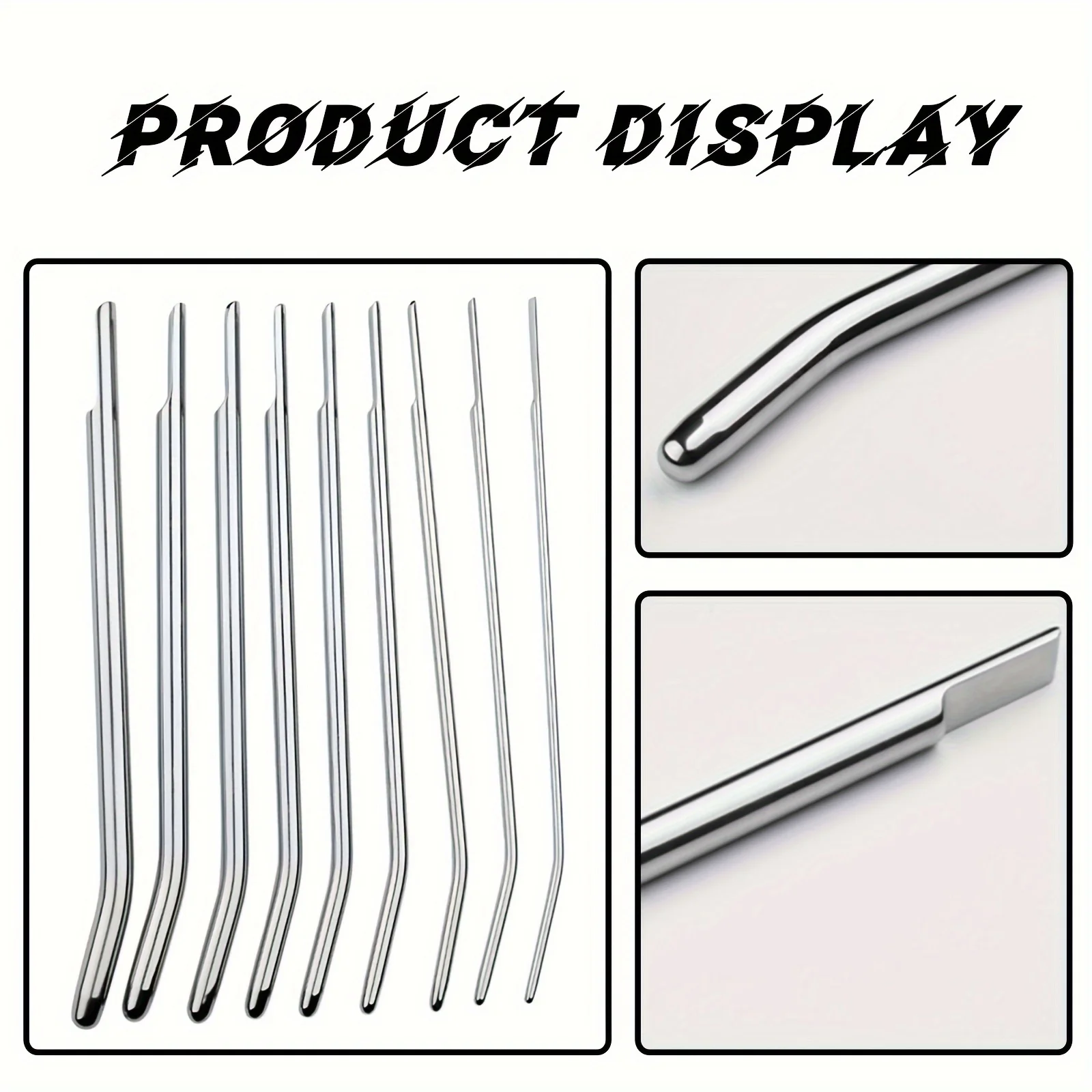 Solid Stainless Steel Urethral Male Voice Plug Urethral Elastic Toy penis sex toys