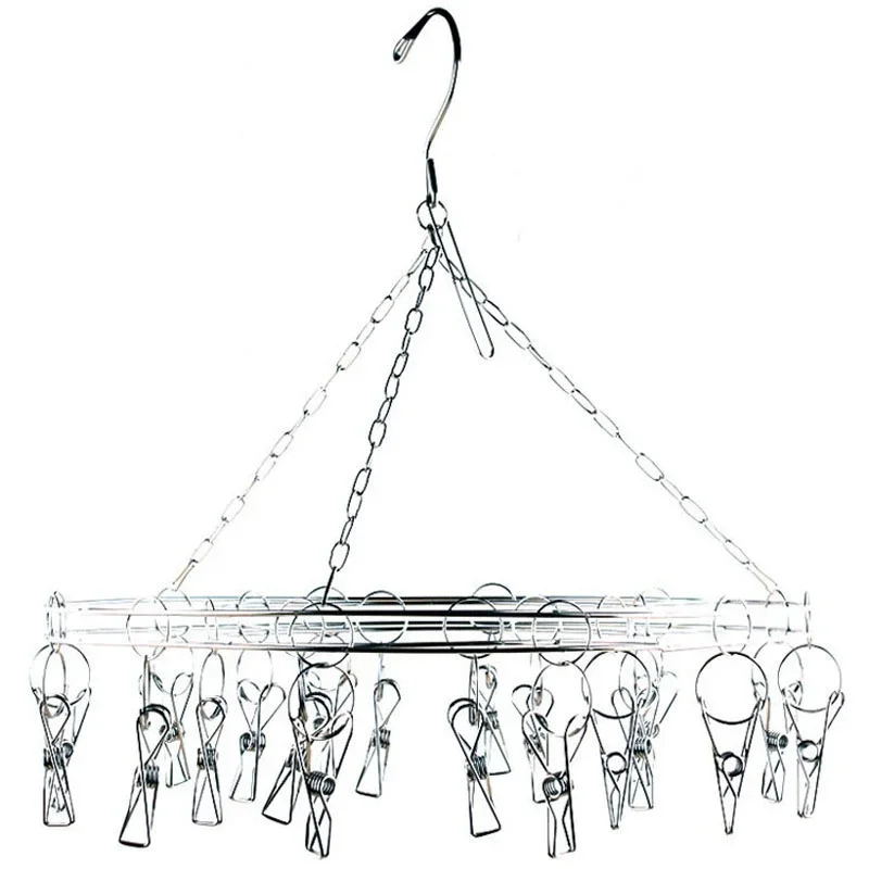 

Stainless Steel Clothes Pegs, Clothing Rack, Towel Clips, Laundry Hanger for Bra Socks, Underware Rack, 20 Clips