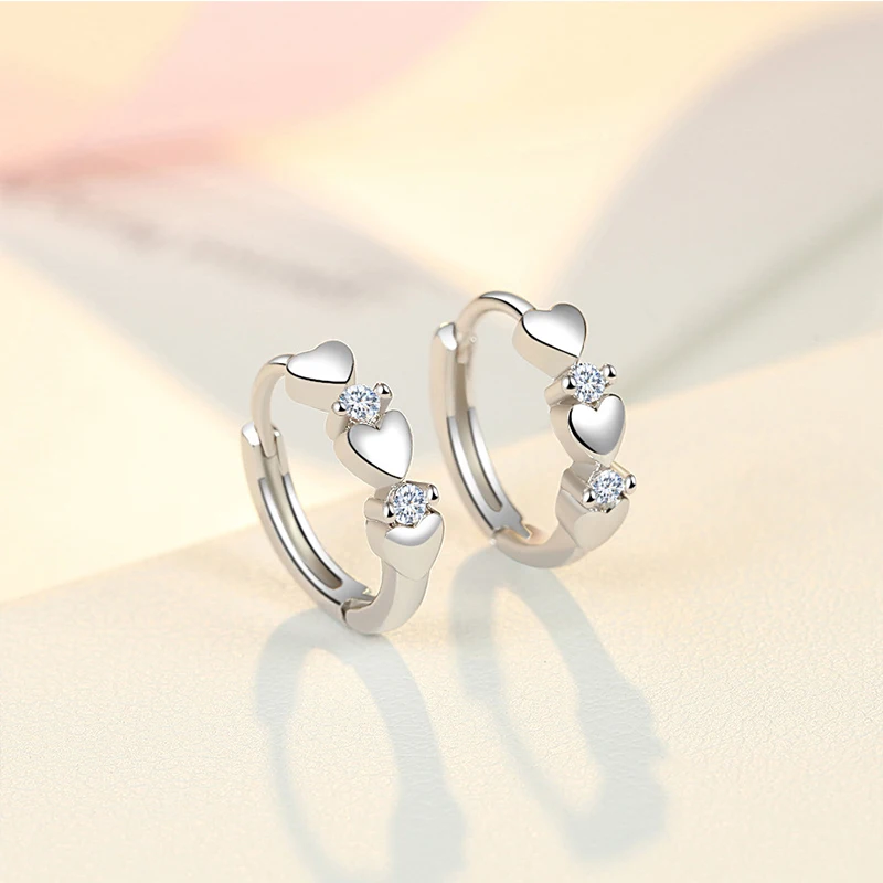 Love Shape Weight Loss Earrings 925 Pure Silver Cubic Zirconia Magnetic Therapy Thin Earrings Chakra Burning Fat Health Jewelry magnetic slimming earrings