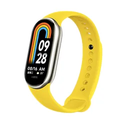 Silicone Sport Bracelet Rubber Smartwatch Band Strap - mi band 8 9 10 (Yellow)