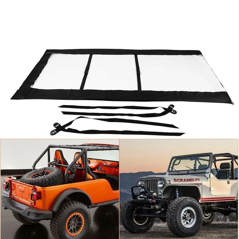Rotolo Per Finestrino Superiore Morbido Per Auto Esuya Adatto Per Jeep Wrangler Cj, Yj, Tj E Jk Finestre Superiori Morbide Posteriori E Laterali Soft 