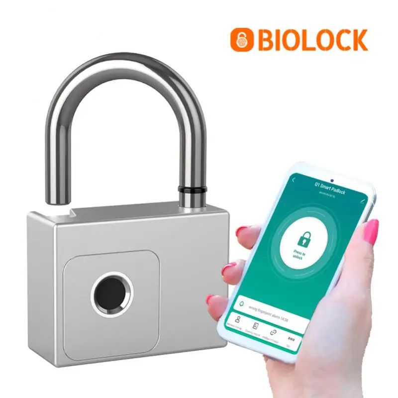 

Door Lock 180mah Tuya Usb Rechargeable Remote Operate Smart Home Smart Padlock Waterproof Fingerprint Lock