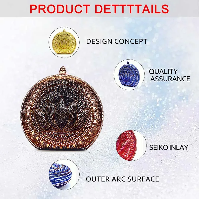 Clutch Bag Luxury High-end Women's 2023 Luxury Shiny Wedding Party Crystal Birthday Christmas Valentine's Day Gift Free