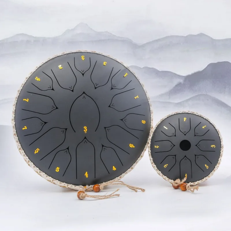 

Steel Key Tongue Drum 13 Inch 15 Note Tongue Drum Accessories Relaxation Musical Instruments Professional for Kids Yoga Drum