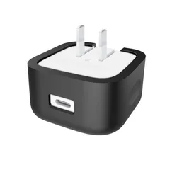 Durable Silicone Protective Case for USB - C Charger Adapter (Black)