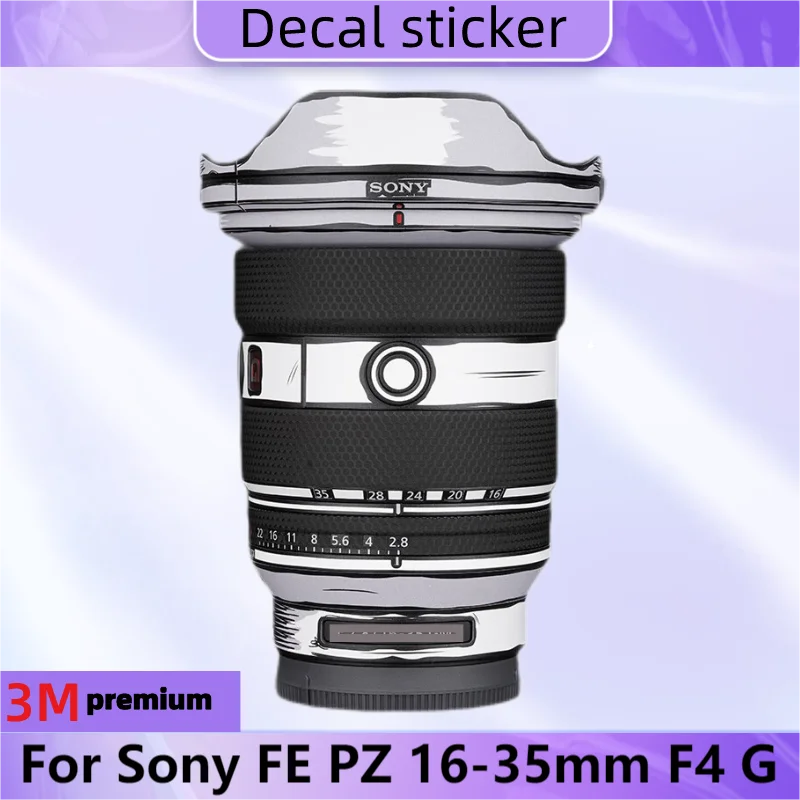 Decalcomania Stilizzata Per Sony Fe Pz 16-35Mm F4 G Adesivo Per Obiettivo Della Fotocamera Involucro In Vinile Pellicola Antigraffio Pz16-35 16-35 F/4