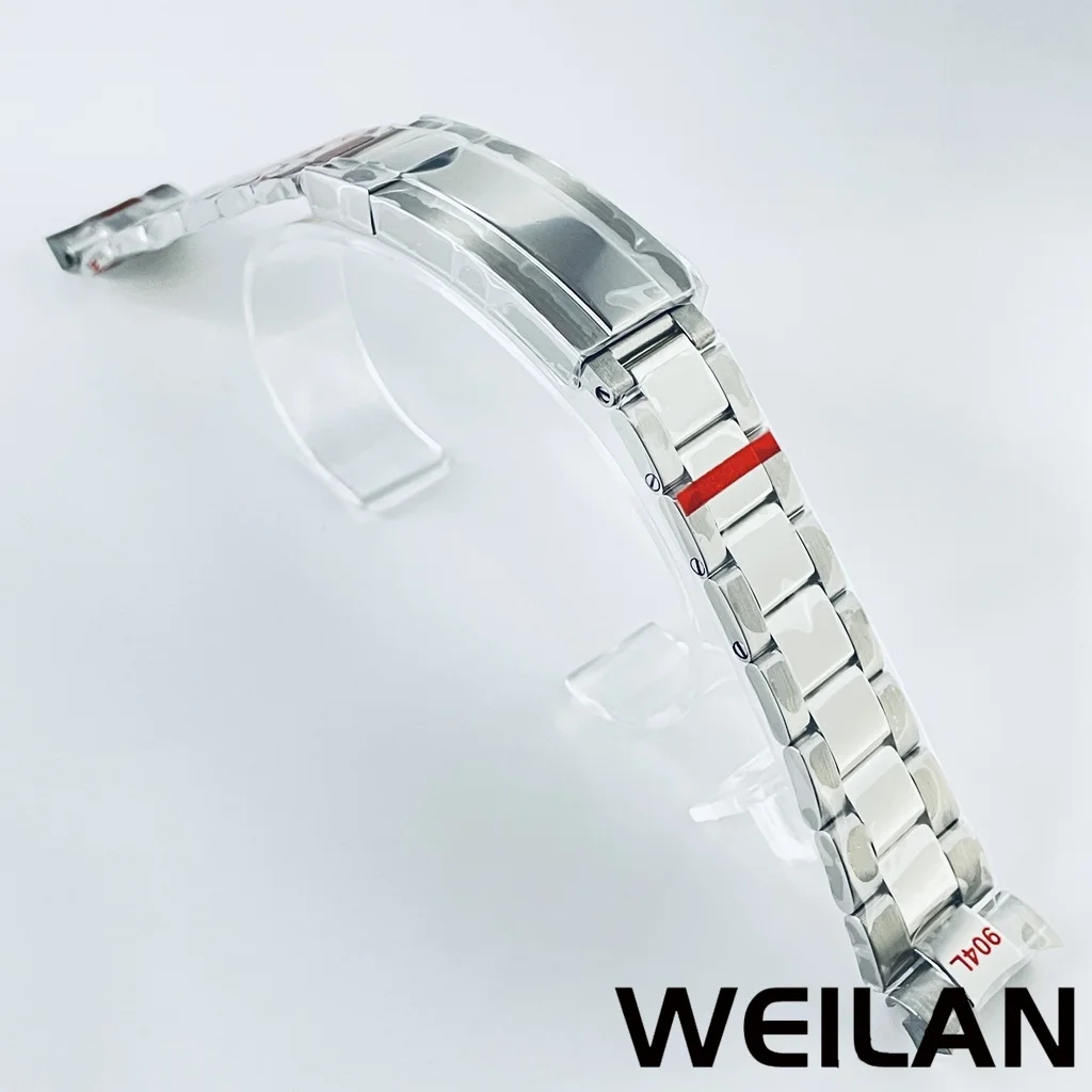 20mm Width 904L Solid Stainless Steel Watch Band Brushed