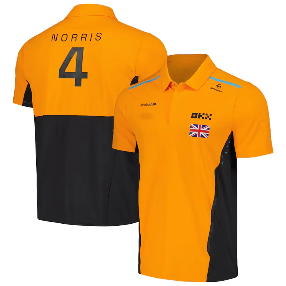 4-81 F One Racing Lando Norris Polo T-shirt Jersey Outdoor Sports Jersey Adult and Women Kit Training Jerseys t shirts racing sportswear men sports tops