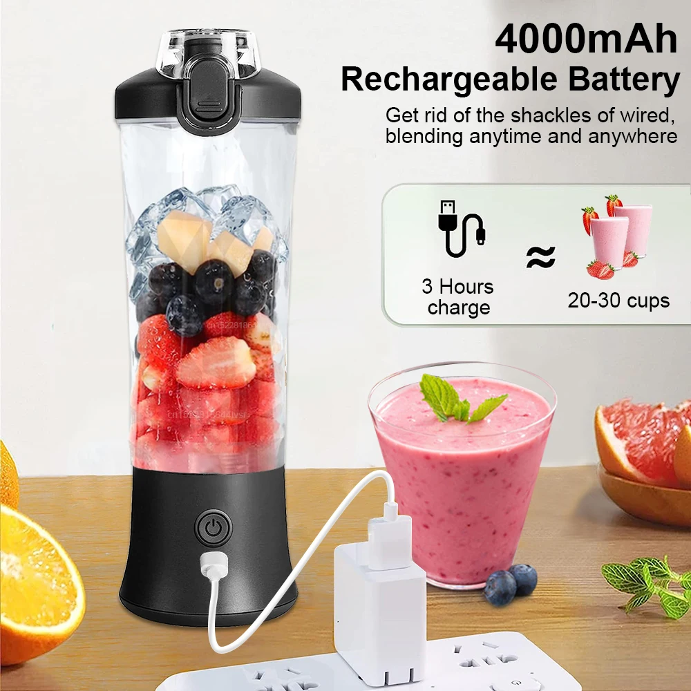 Portable Blender Smoothies Mini Portable Fresh Juice Blender Rechargeable Portable  Blender For Smoothies Electric Juicer Mixer - AliExpress