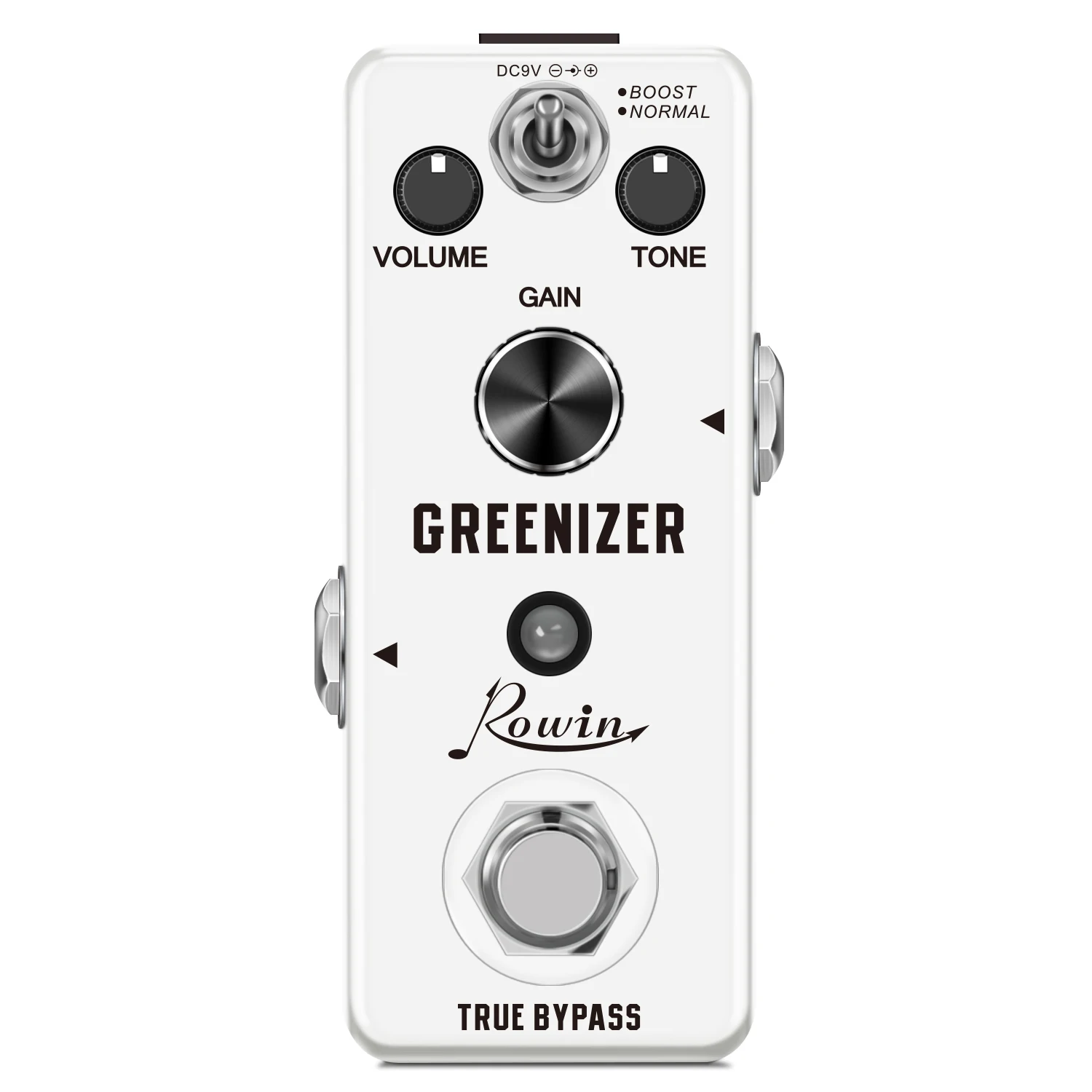 Rowin Pedal Overdrive Greenizer Vintage Guitar Effects TS808 Pedal Mini Size True Bypass LEF-323 Effector Metal Shell White