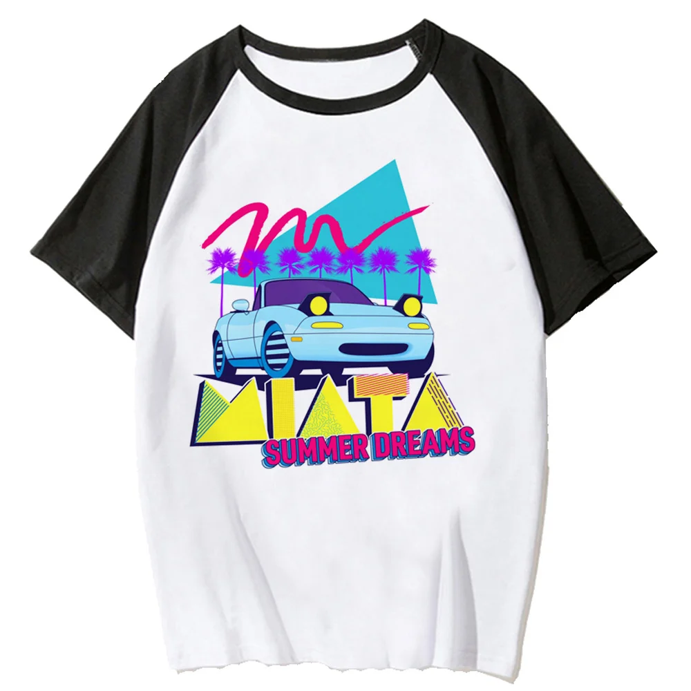 Miata T Shirt Women Summer Designer Anime Top Girl Designer Graphic Y2K Clothing