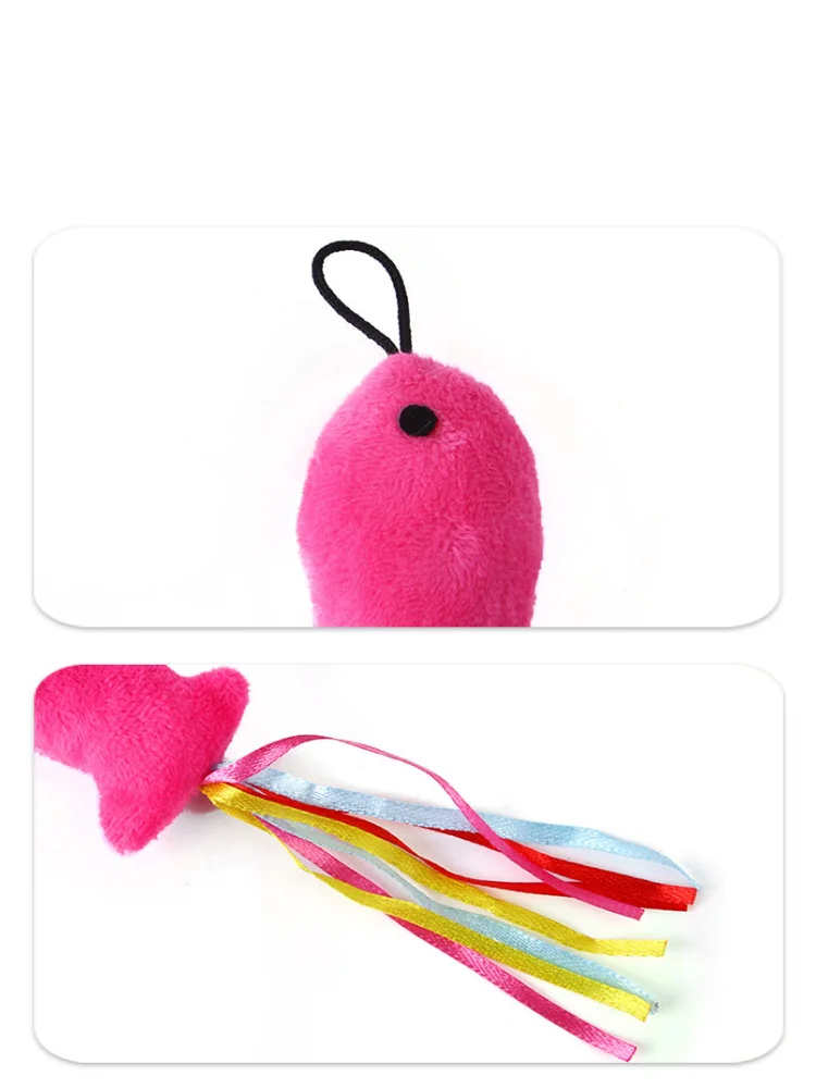 New Pet Cat Toy Small Fish Replacement Head Funny Cat Stick Cat Plush Toy  Fishing Rod Replacement Head - AliExpress