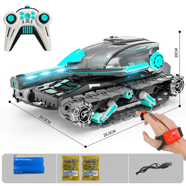 

Rc Tank Cars 2.4G Radio Controlled Car Toy 4WD Crawler Water Bomb War Tank Control Gestures Multiplayer Tank RC Toy For Kid Gift
