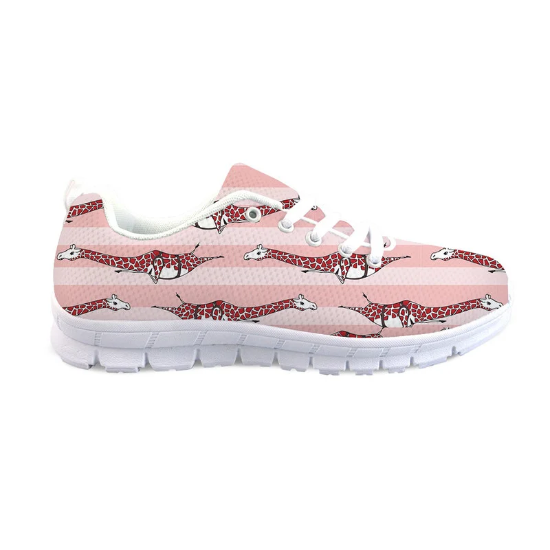 Hot Sale Women's Casual Shoes Cute Animals 3D Design Ladies Flat Bottom Shoes Breathable Walking Shoes Chunky Sneakers