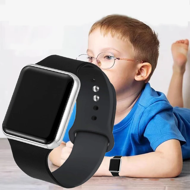 Reloj inteligente de silicona para niños y niñas, pulsera impermeable con  Monitor de ritmo cardíaco y seguimiento de actividad física - AliExpress