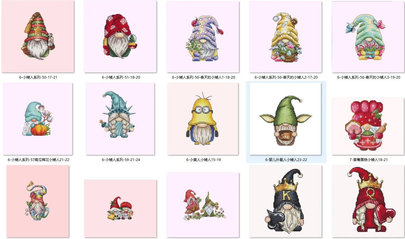 

Рождественский Набор для вышивки крестом серии Dwarf, счетные наборы для самостоятельной сборки, холодильник, домашний декор, Рождество, 50-17-21