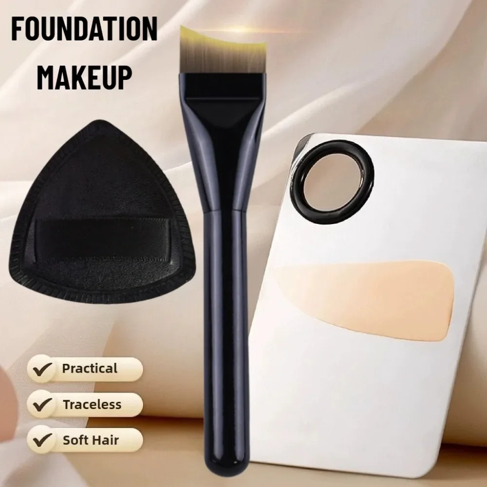 Ultra-thin Foundation Brush Makeup Mixing Palette for Foundation Lipstick Eye Shadow Triangle Cosmetic Puff Make Up Tools Set