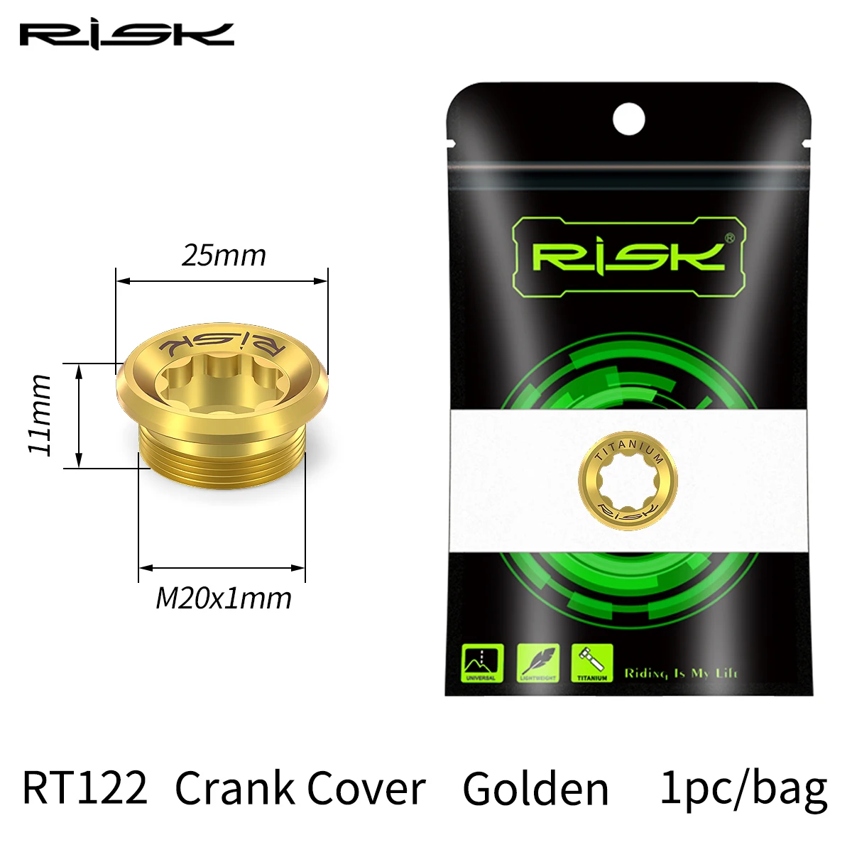 RISIKO M20x8mm M6x18mm Titan Fahrrad Kurbelgarnitur Abdeckung Schrauben XT XTR Mountain Road Bike Pflaumenblüte Tretlager Kurbel Arm Schraube – Detail 9