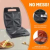 Breakfast Sandwich Maker Press Grill, Electric Sandwich Toaster Press, Grilled Cheese Maker with Non Stick Surface, Sandwichera 4