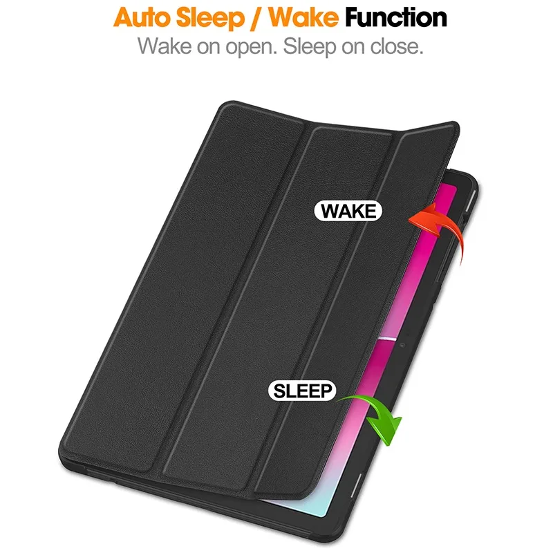 Deluxe Tri-Folding Leather Stand Smart Tablet Case Cover