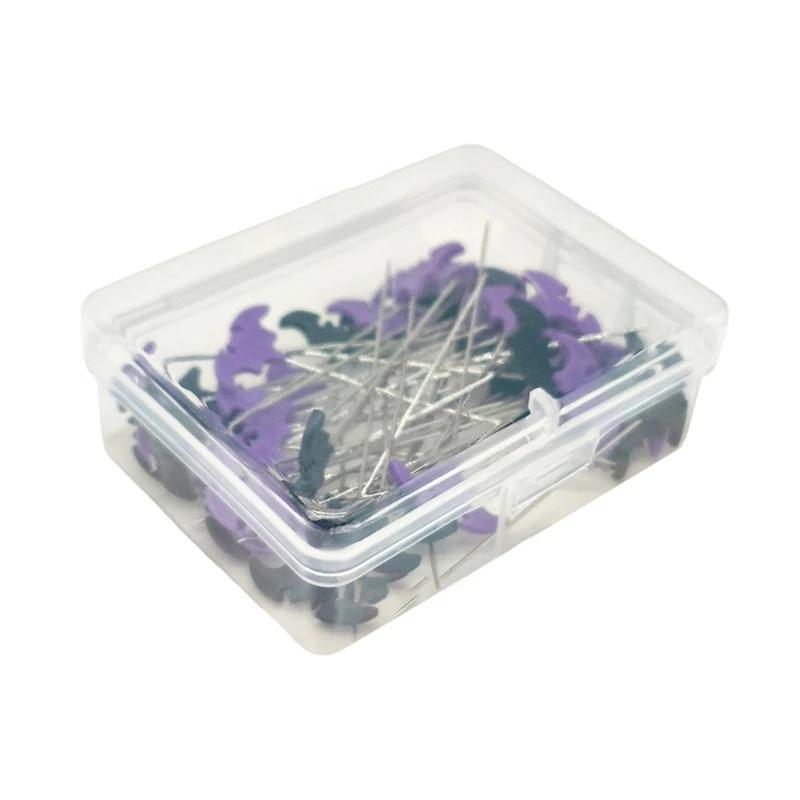 50/100pcs 바느질 핀 양장점 공예 봉제를위한 할로윈 박쥐 퀼트 핀