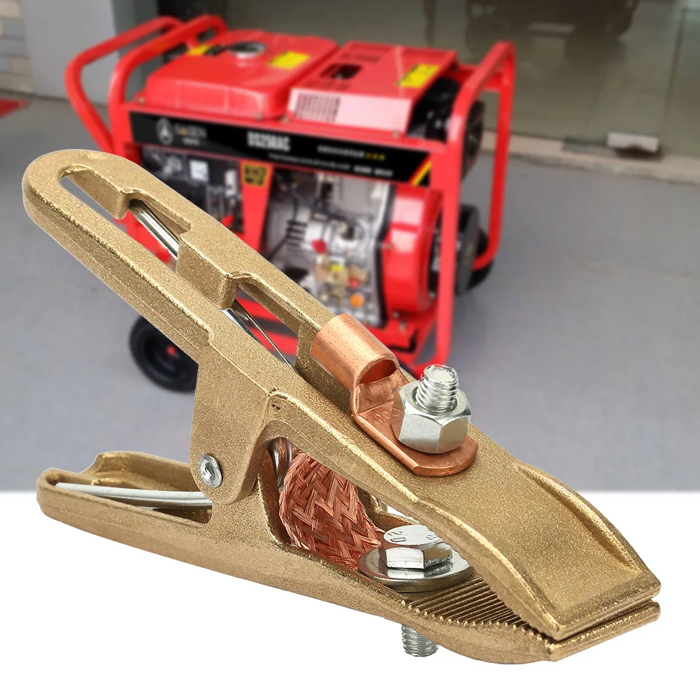 500a Brass Material A Shape Ground Welding Earth Clamp Grounding Pliers For Argon Arc Welding Machine