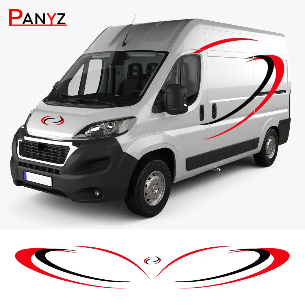 Adesivi Per Auto Strisce In Vinile Camper Van Decalcomanie Per Fiat Ducato Peugeot Boxer Citroen Jumper Relay Tuning Accessori Per Camper