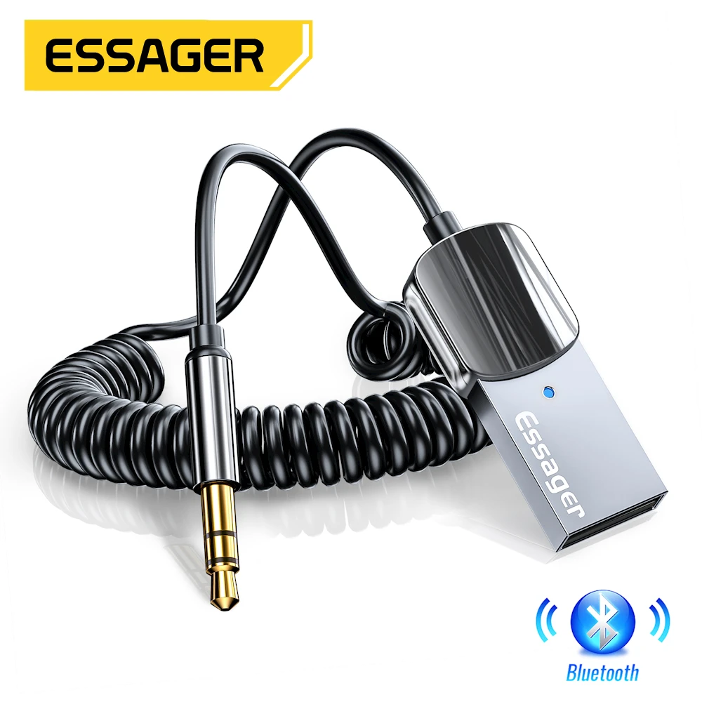 Essager Bluetooth Aux Adapter Dongle USB do 3.5mm za $4.92 / ~22zł