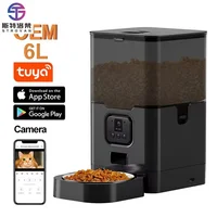 6L Automatic Pet Feeder With  Tuya App Control 2way Audio Cat Dog Dry Food Dispenser Wifi Smart Pet Feeder With 1