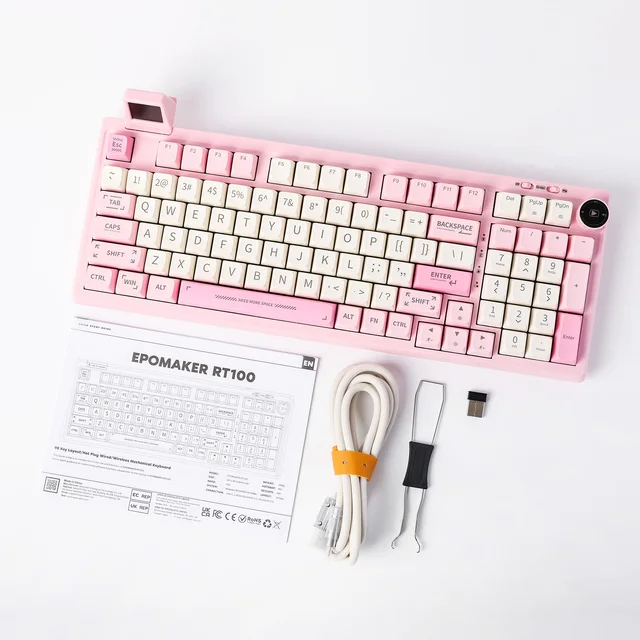 EPOMAKER RT100 97キー ゲーミングキーボード 緑 5000mAh Amazon.com: EPOMAKER RT100 97 Keys Gasket BT5.0/2.4G/USB-C